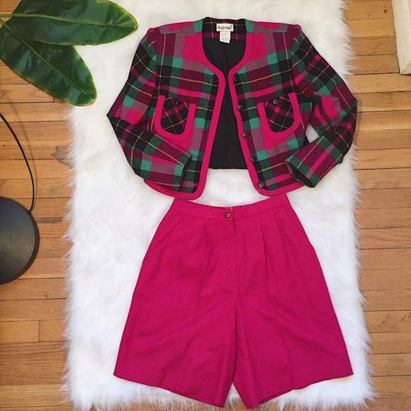 Vintage Jackets & Blazers - 🚫SOLD🚫 Wool Short Set Blazer Two Piece Matching